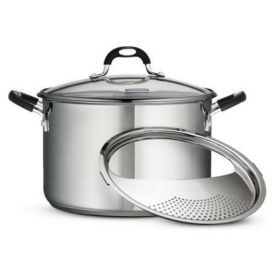 Tramontina Gourmet Stainless Steel 8 Quart Lock and Drain Stock Pot